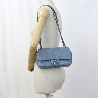 二手 CHANEL 单肩包 女士品牌 CHANEL V 形链条 21641457 蓝色包 USDCH99801011