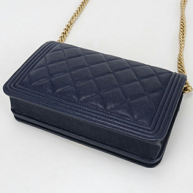 中古 シャネル チェーンウォレット レディース ブランド CHANEL ボーイ