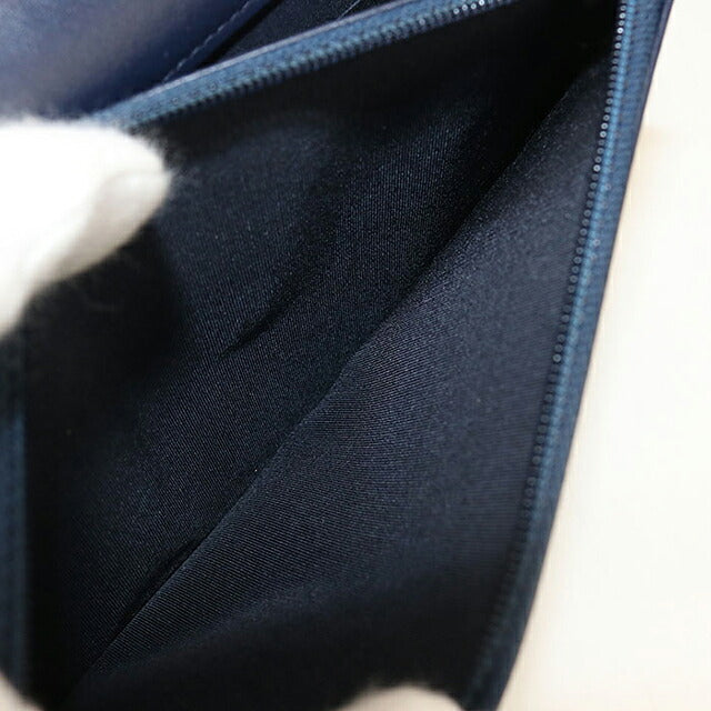 中古 シャネル チェーンウォレット レディース ブランド CHANEL ボーイシャネル ネイビー 財布 USDCH99932011