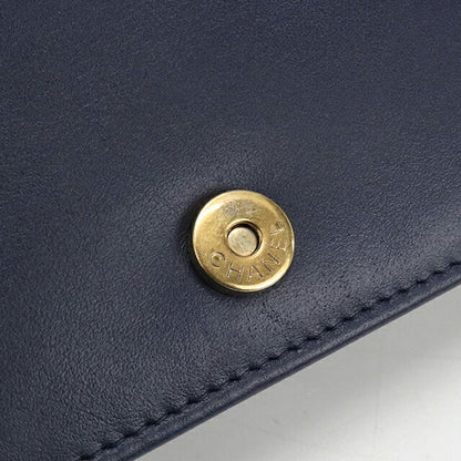 中古 シャネル チェーンウォレット レディース ブランド CHANEL ボーイシャネル ネイビー 財布 USDCH99932011