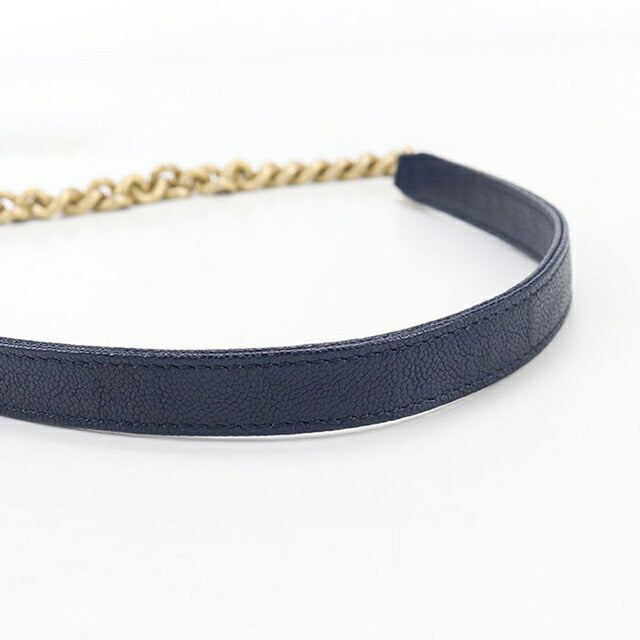 中古 シャネル チェーンウォレット レディース ブランド CHANEL ボーイシャネル ネイビー 財布 USDCH99932011