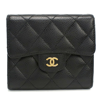 中古 シャネル 三折財布 レディース ブランド CHANEL マトラッセ スモール フラップウォレット 26920077 ブラック 財布 USDCH99961011