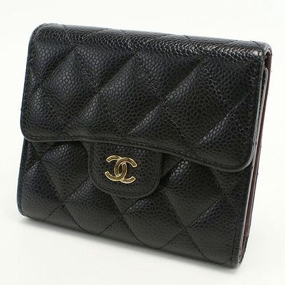 中古 シャネル 三折財布 レディース ブランド CHANEL マトラッセ スモール フラップウォレット 26920077 ブラック 財布 USDCH99961011