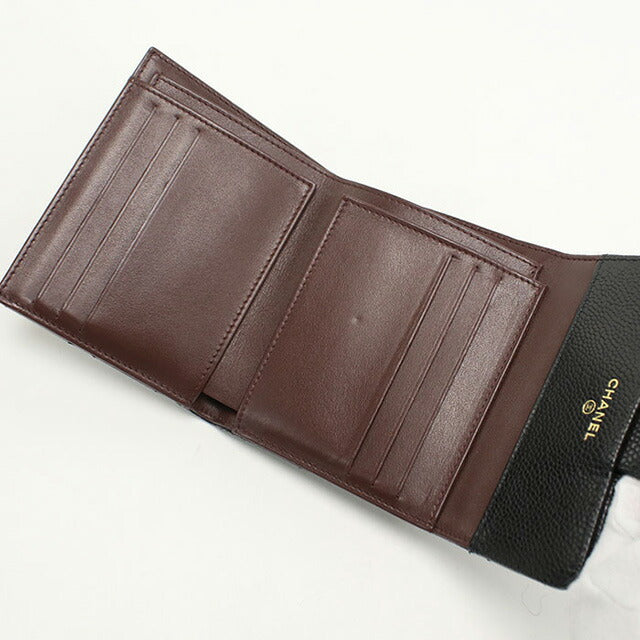 中古 シャネル 三折財布 レディース ブランド CHANEL マトラッセ スモール フラップウォレット 26920077 ブラック 財布 USDCH99961011