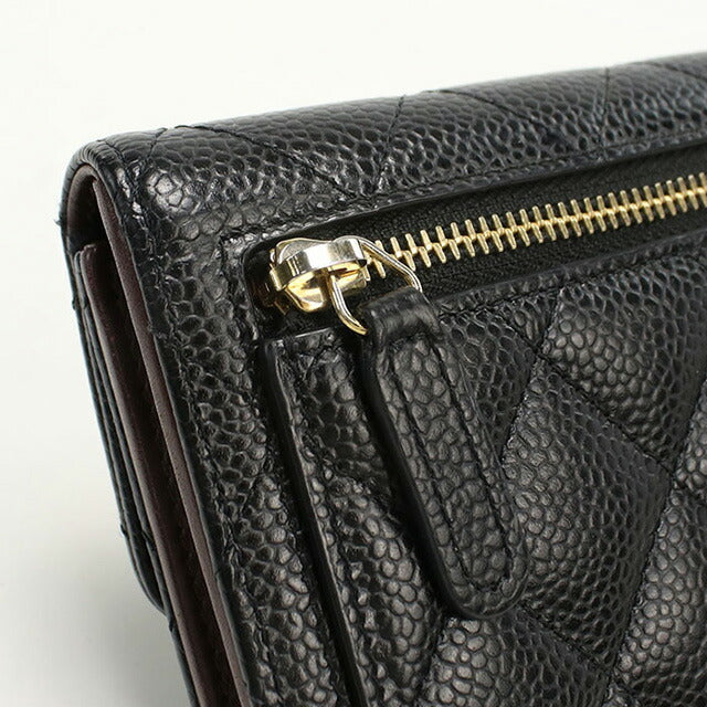 中古 シャネル 三折財布 レディース ブランド CHANEL マトラッセ スモール フラップウォレット 26920077 ブラック 財布 USDCH99961011