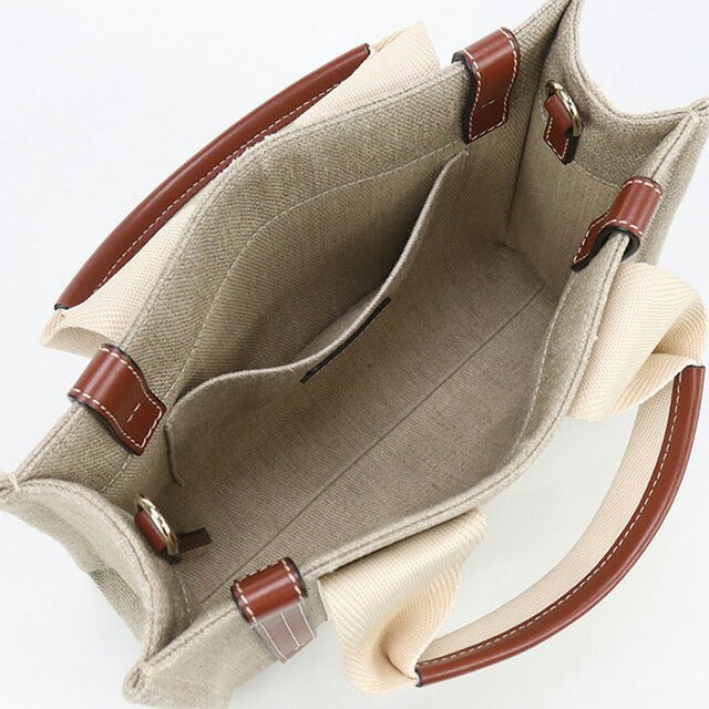 Used Chloe tote bag ladies brand CHLOE Woody small leather beige bag USDCL100001011