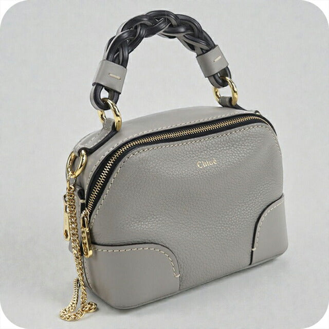 中古 クロエ ハンドバッグ レディース ブランド CHLOE ダリア 2WAY レザー グレー バッグ USDCL105005011