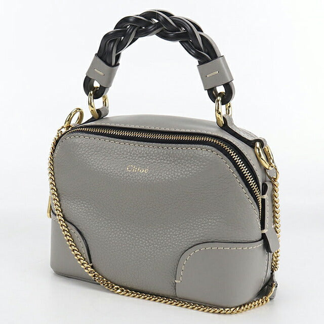 中古 クロエ ハンドバッグ レディース ブランド CHLOE ダリア 2WAY レザー グレー バッグ USDCL105005011