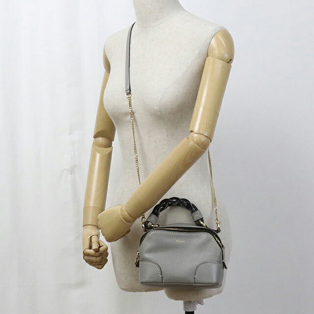中古 クロエ ハンドバッグ レディース ブランド CHLOE ダリア 2WAY レザー グレー バッグ USDCL105005011