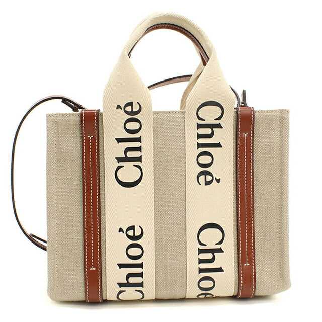 中古 クロエ トートバッグ レディース ブランド CHLOE WOODY スモール CHC22AS397 ベージュ USDCL113089011