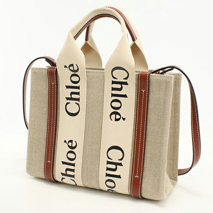 中古 クロエ トートバッグ レディース ブランド CHLOE WOODY スモール CHC22AS397 ベージュ USDCL113089011