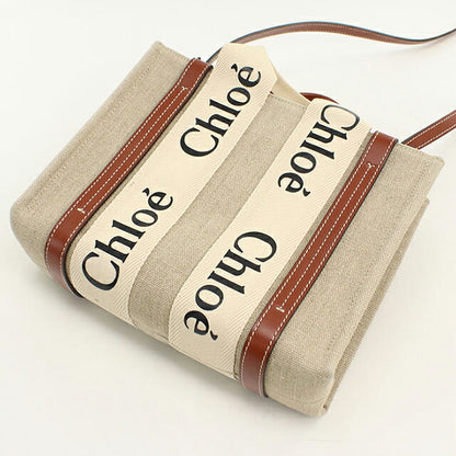 中古 クロエ トートバッグ レディース ブランド CHLOE WOODY スモール CHC22AS397 ベージュ USDCL113089011