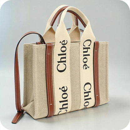 中古 クロエ トートバッグ レディース ブランド CHLOE WOODY スモール CHC22AS397 ベージュ USDCL113089011
