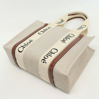 Used Chloe tote bag ladies brand CHLOE Woody CHC22A383I2690U beige bag USDCL98334011