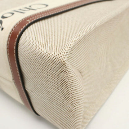 Used Chloe tote bag ladies brand CHLOE Woody CHC22A383I2690U beige bag USDCL98334011