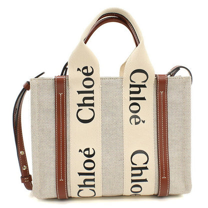 中古 クロエ トートバッグ レディース ブランド CHLOE ウッディ スモール 2WAY CHC22AS397I2690U ベージュ バッグ USDCL98886011