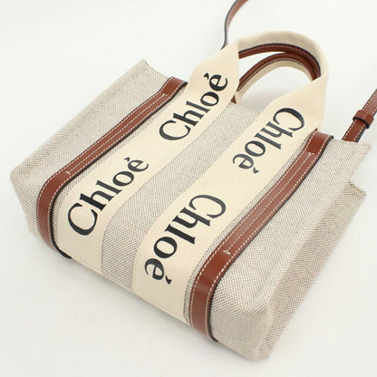 中古 クロエ トートバッグ レディース ブランド CHLOE ウッディ スモール 2WAY CHC22AS397I2690U ベージュ バッグ USDCL98886011