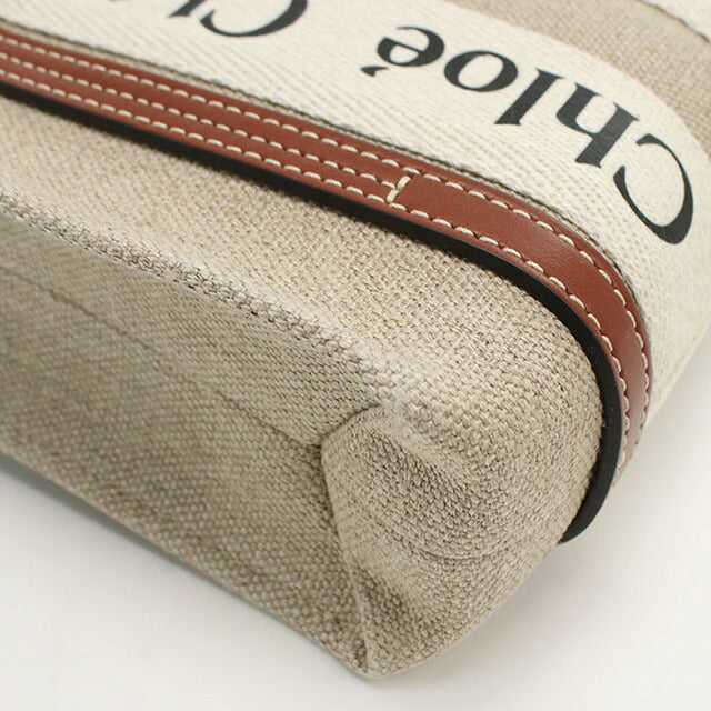 二手 Chloe 手提包 女士品牌 CHLOE Woody Mini 2WAY CHC22AP237I2690U 米色包 USDCL99675011