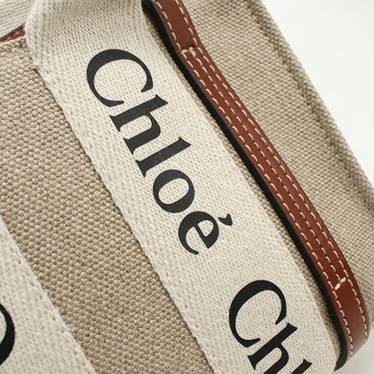 二手 Chloe 手提包 女士品牌 CHLOE Woody Mini 2WAY CHC22AP237I2690U 米色包 USDCL99675011