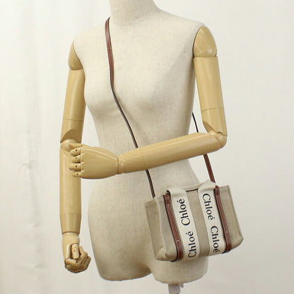 二手 Chloe 手提包 女士品牌 CHLOE Woody Mini 2WAY CHC22AP237I2690U 米色包 USDCL99675011