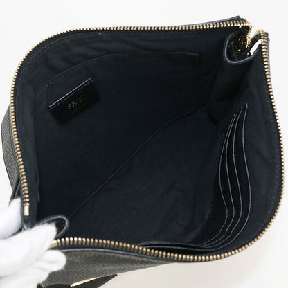Used Fendi clutch bag ladies brand FENDI bugs eye leather 7VA491 A7SR black bag USDFE100028011