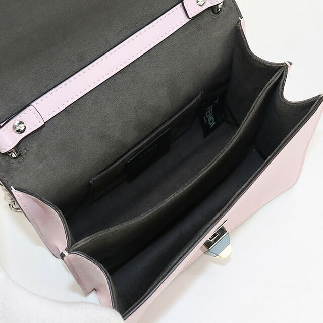 中古 フェンディ 斜め掛け ショルダーバッグ レディース ブランド FENDI キャナイ チェーン レザー 8M0381 SR0 ピンク バッグ USDFE100168011