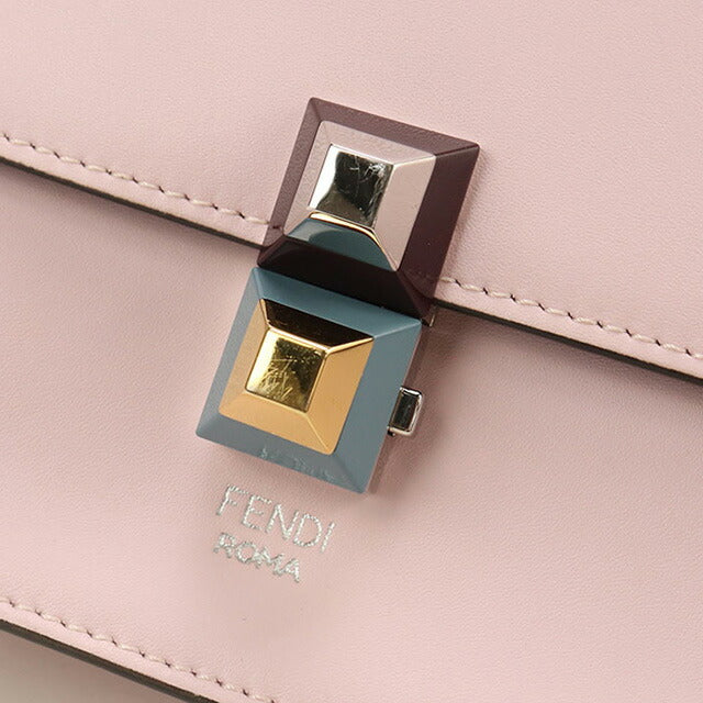 中古 フェンディ 斜め掛け ショルダーバッグ レディース ブランド FENDI キャナイ チェーン レザー 8M0381 SR0 ピンク バッグ USDFE100168011