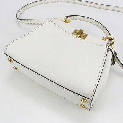Used Fendi Handbag Ladies Brand FENDI Peekaboo 2WAY Leather 8BN244 SFR White Bag USDFE100220011