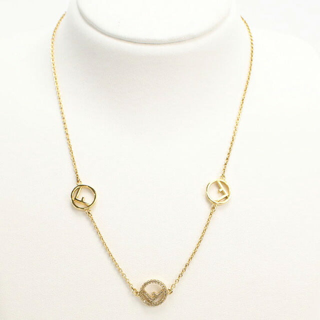 中古 フェンディ ネックレス レディース ブランド FENDI エフ イズ フェンディ 8AG735 6DM F089U ゴールド アクセサリー USDFE100319011