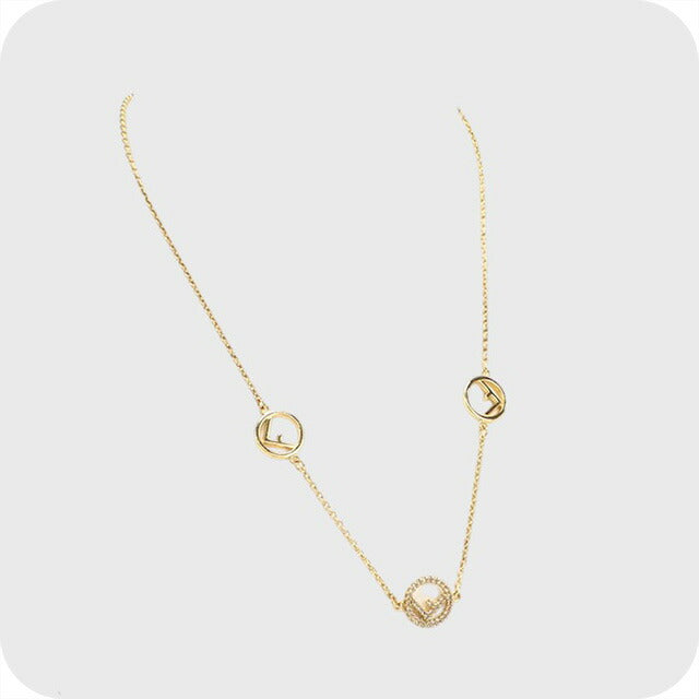 中古 フェンディ ネックレス レディース ブランド FENDI エフ イズ フェンディ 8AG735 6DM F089U ゴールド アクセサリー USDFE100319011
