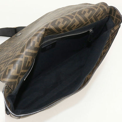 中古 フェンディ 斜め掛け ショルダーバッグ メンズ ブランド FENDI ダイアゴナル レザー 7VA521 A9XS ブラウン バッグ USDFE100515011