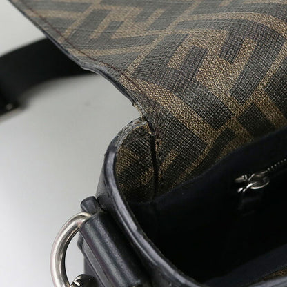 中古 フェンディ 斜め掛け ショルダーバッグ メンズ ブランド FENDI ダイアゴナル レザー 7VA521 A9XS ブラウン バッグ USDFE100515011