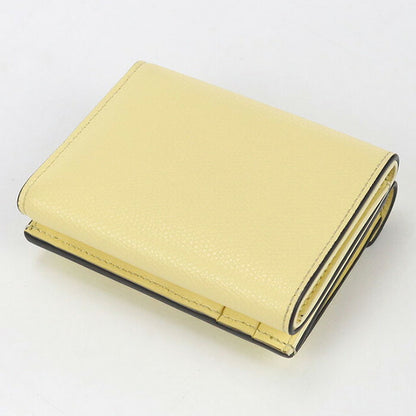 Used Fendi tri-fold wallet ladies brand FENDI FF diamond leather 8M0480 ALV4 yellow wallet USDFE100616011