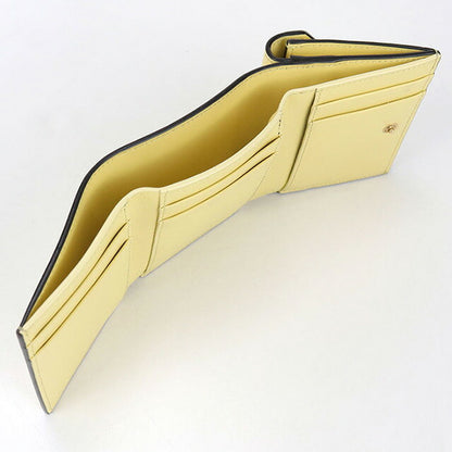 Used Fendi tri-fold wallet ladies brand FENDI FF diamond leather 8M0480 ALV4 yellow wallet USDFE100616011