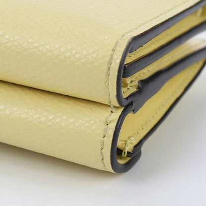Used Fendi tri-fold wallet ladies brand FENDI FF diamond leather 8M0480 ALV4 yellow wallet USDFE100616011