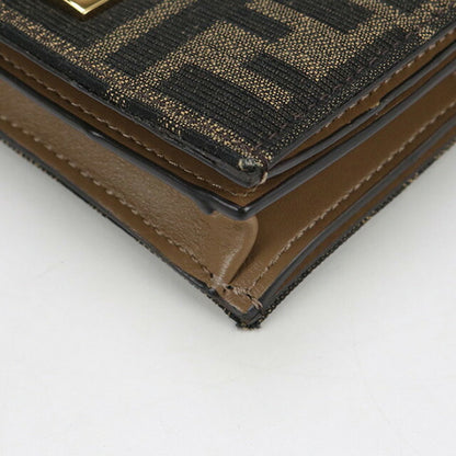Used Fendi Bifold Wallet Ladies Brand FENDI FF Logo Baguette 8M0420 A98P Brown Wallet USDFE100687011