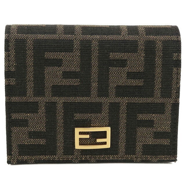 中古 フェンディ 二折財布 レディース ブランド FENDI FFロゴ バゲット