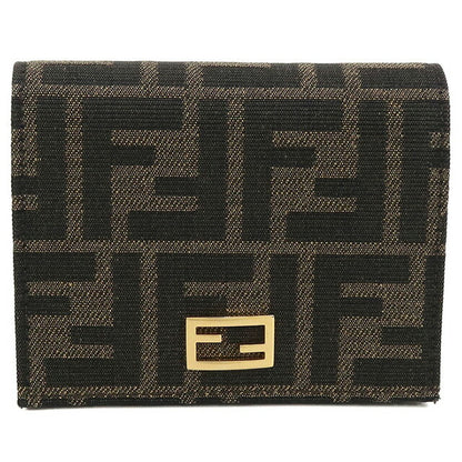 Used Fendi Bifold Wallet Ladies Brand FENDI FF Logo Baguette 8M0420 A98P Brown Wallet USDFE100687011