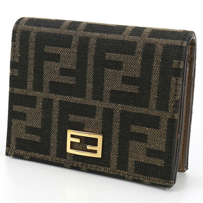 Used Fendi Bifold Wallet Ladies Brand FENDI FF Logo Baguette 8M0420 A98P Brown Wallet USDFE100687011