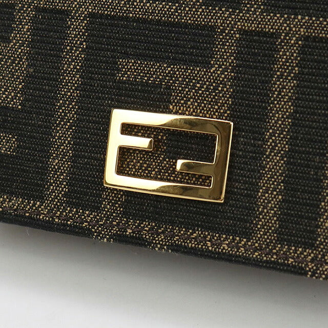 中古 フェンディ 二折財布 レディース ブランド FENDI FFロゴ バゲット