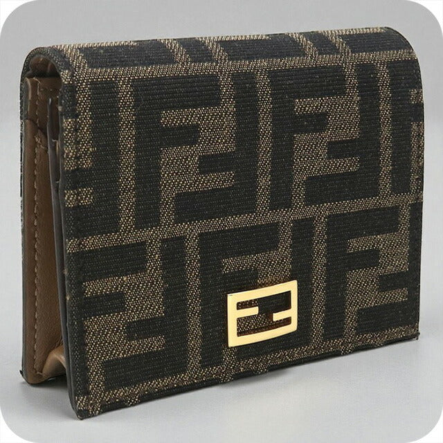 中古 フェンディ 二折財布 レディース ブランド FENDI FFロゴ バゲット