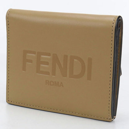 中古 フェンディ 二つ折り財布 レディース ブランド FENDI 8M0468 ベージュ 財布 USDFE103777011
