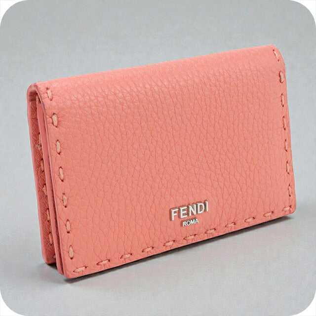 中古 フェンディ 名刺入れ レディース ブランド FENDI セレリアカードケース 8M0501 ピンク 小物 USDFE104150011
