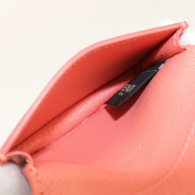 中古 フェンディ 名刺入れ レディース ブランド FENDI セレリアカードケース 8M0501 ピンク 小物 USDFE104150011