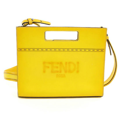 中古 フェンディ ハンドバッグ レディース ブランド FENDI ショッパースモール 2WAY レザー 7VA547 イエロー USDFE104372011