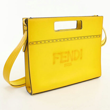 中古 フェンディ ハンドバッグ レディース ブランド FENDI ショッパースモール 2WAY レザー 7VA547 イエロー USDFE104372011