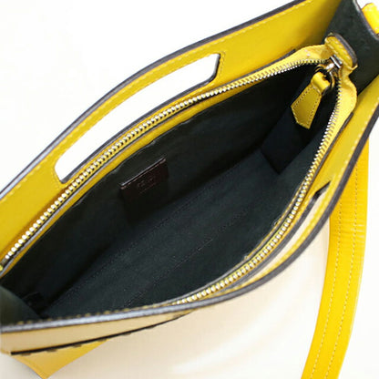 中古 フェンディ ハンドバッグ レディース ブランド FENDI ショッパースモール 2WAY レザー 7VA547 イエロー USDFE104372011