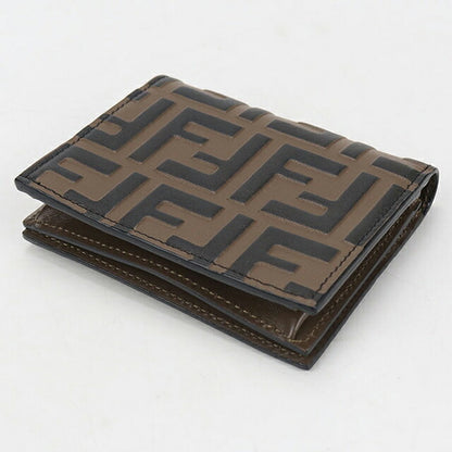 中古 フェンディ 二つ折り財布 レディース ブランド FENDI エフ イズ フェンディ スモール ウォレット 8M0420 ブラウン 財布 USDFE104766011