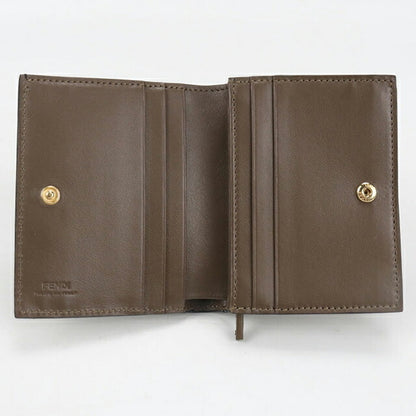 中古 フェンディ 二つ折り財布 レディース ブランド FENDI エフ イズ フェンディ スモール ウォレット 8M0420 ブラウン 財布 USDFE104766011