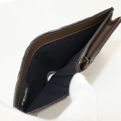 中古 フェンディ 二つ折り財布 レディース ブランド FENDI エフ イズ フェンディ スモール ウォレット 8M0420 ブラウン 財布 USDFE104766011